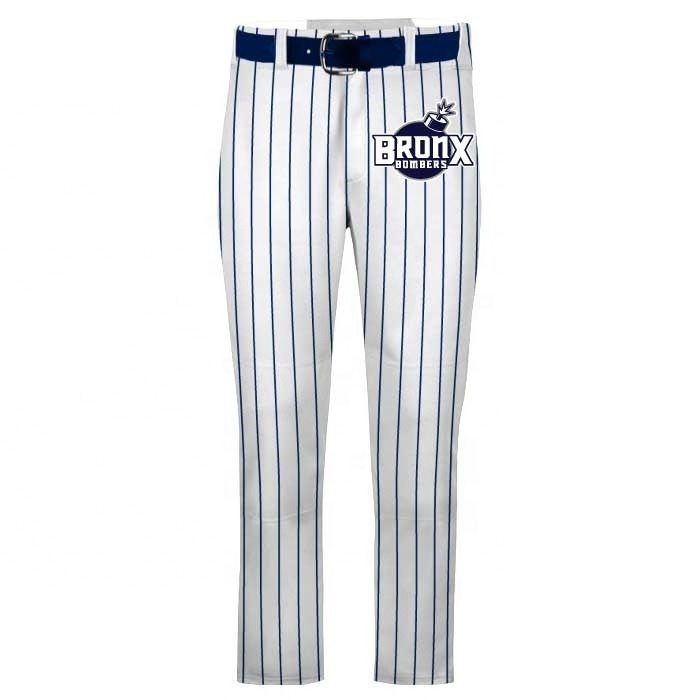 OEM Pinstripe Men Baseball Pant Baseball Uniform with Own Logo and Design Softball Uniform Baseball Wear reflective logos