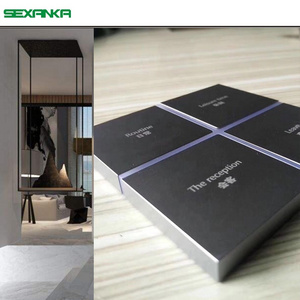 SEXANKA Smart Home Automation System RS485 Dry Switch Modular Power Light Metal Touch Smart Wall Switches