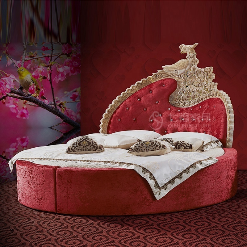 China Factory Direct Deal European Style Luxury Round Bed