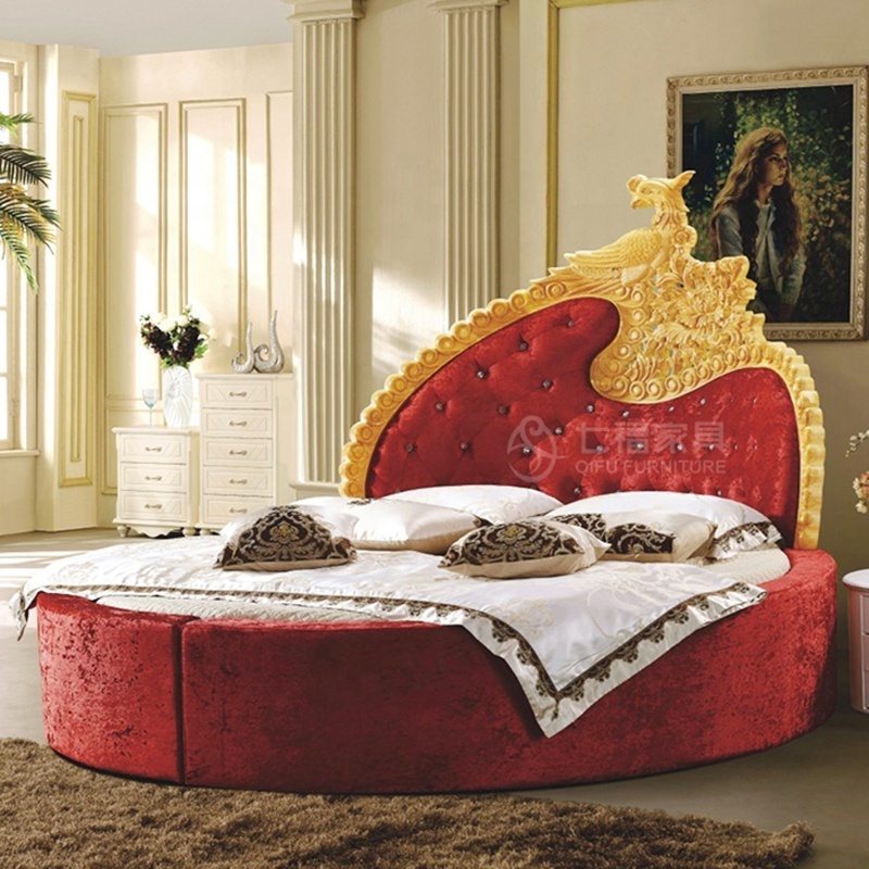 China Factory Direct Deal European Style Luxury Round Bed