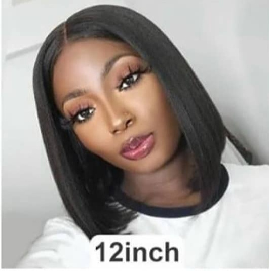 Lace Front Wig Remy Virgin10-14inch Human wig Straight Body Weave Human Hair Wigs for Black Women Swiss