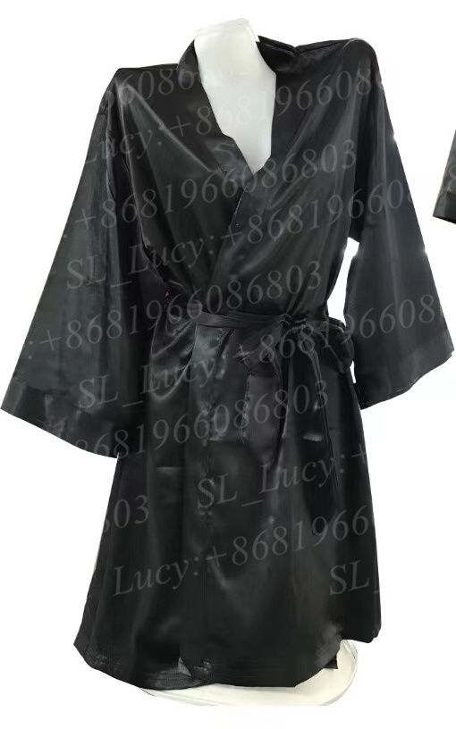 Wholesale High Quality Custom Pyjamas Ladies Satin Silk Sleepwear Pajamas Women Designer Robe With Logo