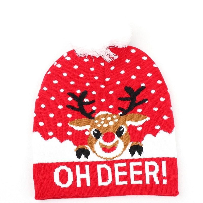 Fashionable Winter Hat Custom Embroidery Logo For Christmas Beanies