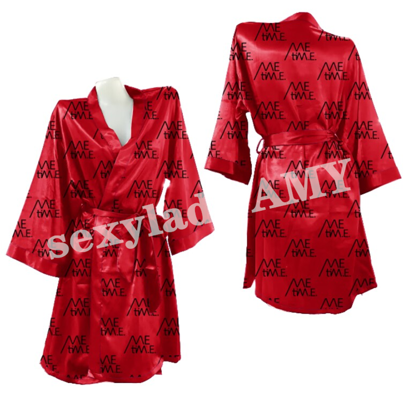 Factory Wholesale Rose Lace Silky Satin Robe for Girl Party Bride and Bridesmaid Robes Women's Sleepwear