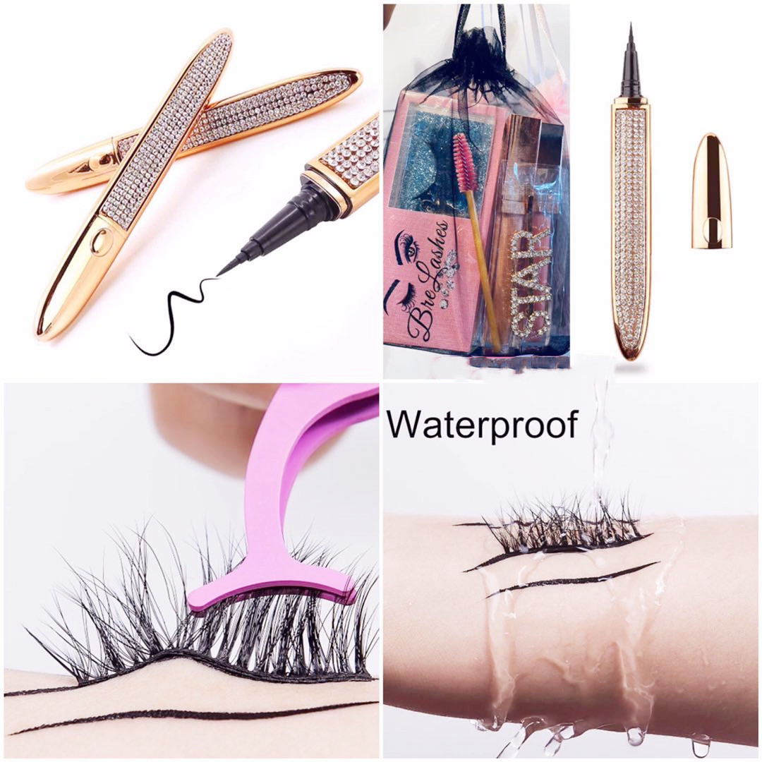 Free Sample Magic Gule free Eyeliner Pen 3D mink False Eyelash Glue Eyeliner False Lash Glue