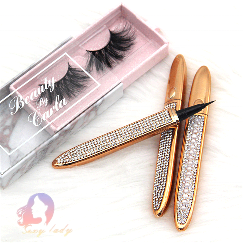 Free Sample Magic Gule free Eyeliner Pen 3D mink False Eyelash Glue Eyeliner False Lash Glue