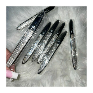 Best selling 3d lashes adhesive eye liner pins glitter color private label waterproof black clear eyeliner lash glue pen