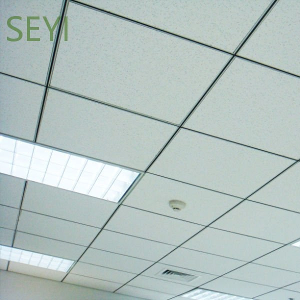 PVC Gypsum Board PVC Laminated Gypsum Board Ceiling Tiles With Edge Guard And Back Aluminum Foil