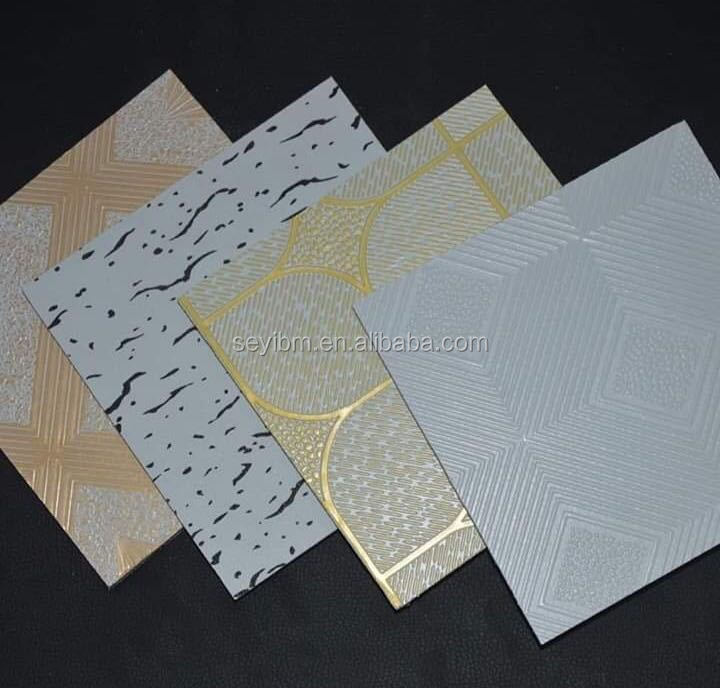 Waterproof PVC Gypsum Manufacturers PVC Ceiling Tiles Interior Design Vinyl Faced PVC Gypsum Ceiling Board