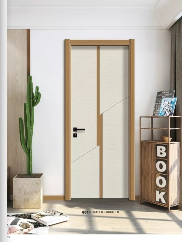 waterproof WPC material toilet door white interior room door