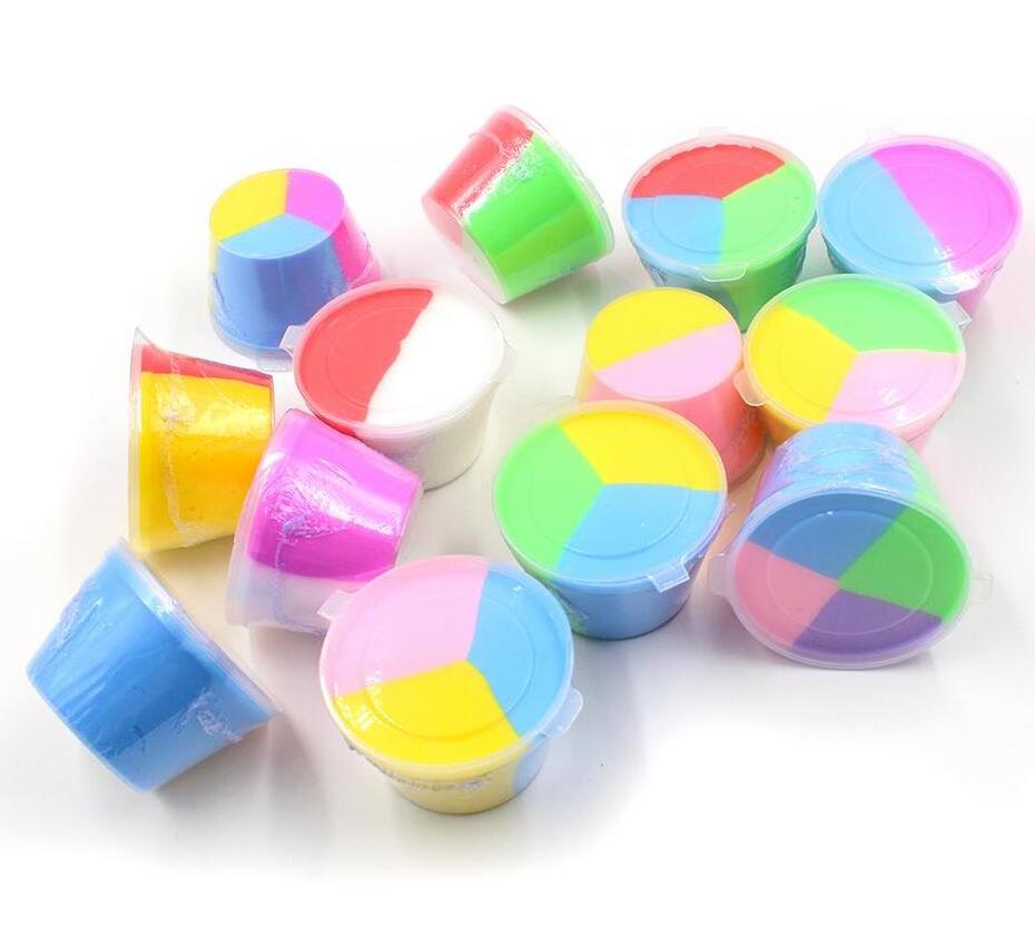 Wholesale colorful Fluffy Floam Slime Scented Stress Relief No Borax DIY Kids slime toy like Decompression venting slime supplie