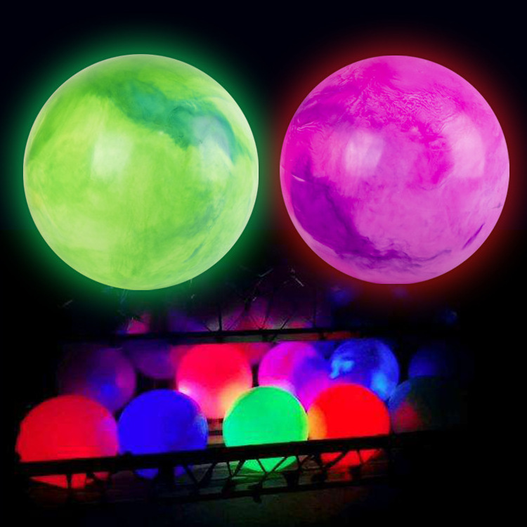 Hot Sell 2023 Rainbow Cloudy Colorful PVC Inflatable Beach Ball Glowing 15 Inch/36cm Bouncing Beach Ball