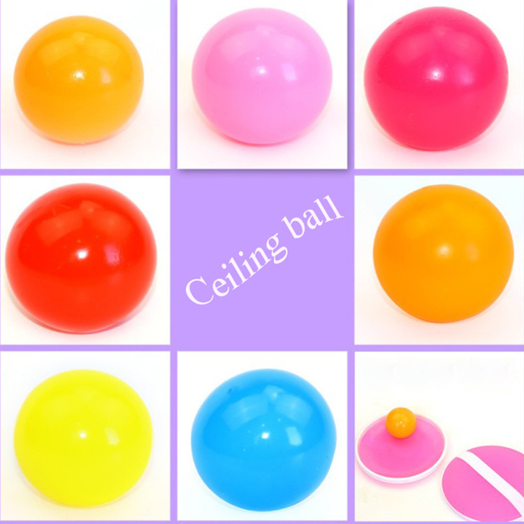 Children's entertainment toys glow in the dark ceiling ball-sticky wall ball pressure toy-anxiety and stress relief bal Ball 6cm