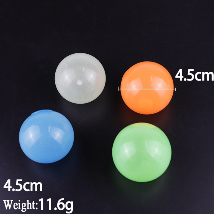 Bulk Luminescent Stress Relief Ball Sticky to The Wall Slowly Fall Off Glow in dark Stress Relief Toys for Kids