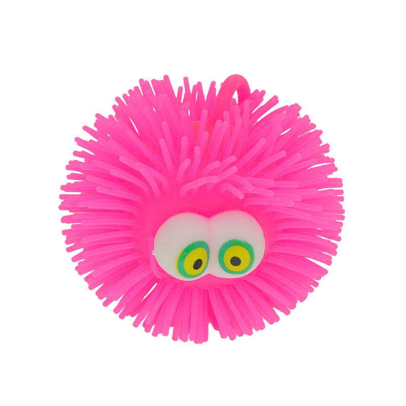 The New led light soft squishy puffer ball with eyes inflatable puffer ball