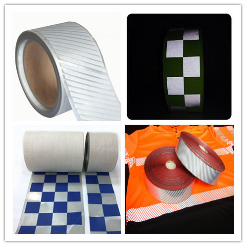 silver grey bright PET safety reflective material reflex tape / heat transfer reflector tape for backpack