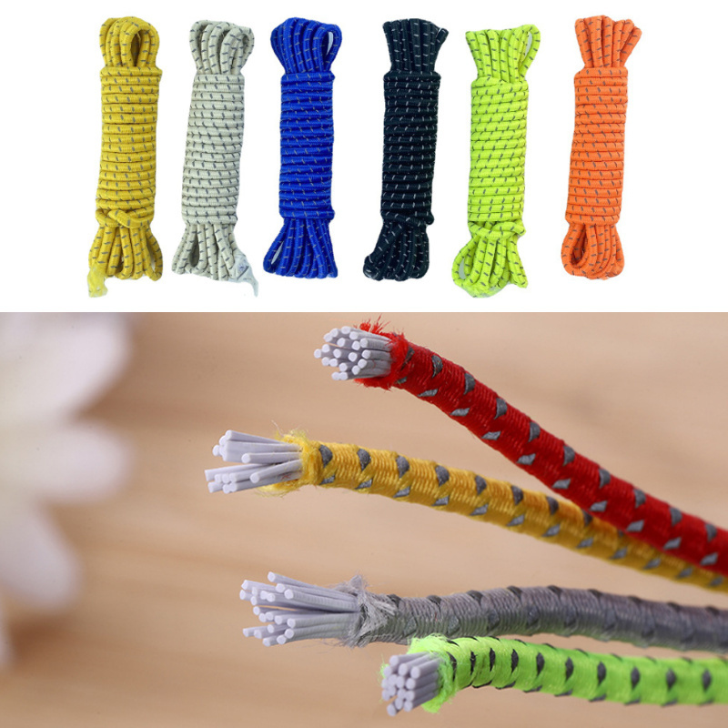 high visible fashion reflective 2mm 2.5mm knitted piping braided round elastic stretch drawcord drawstring draw string rope cord