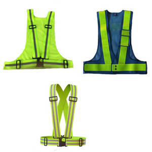 high visibility custom hi vis running warning polyester hi-viz black mesh vest reflective safety security elastic belt with logo