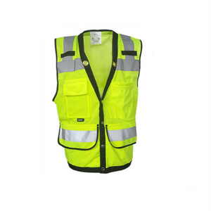 hi vis safety mining reflective work wear hi-vis pink string safety running vest with pockets