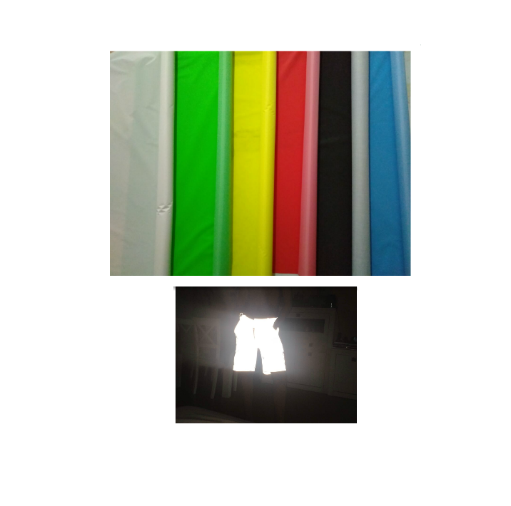 dongguan supplier color 100% polyester tc waterproof hi vis reflective material reflector textile fabric by yard for umbrella