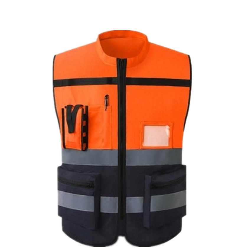 hi viz vis high visibility multi pocket traffic road security construction guard work safety reflector workwear reflective vest