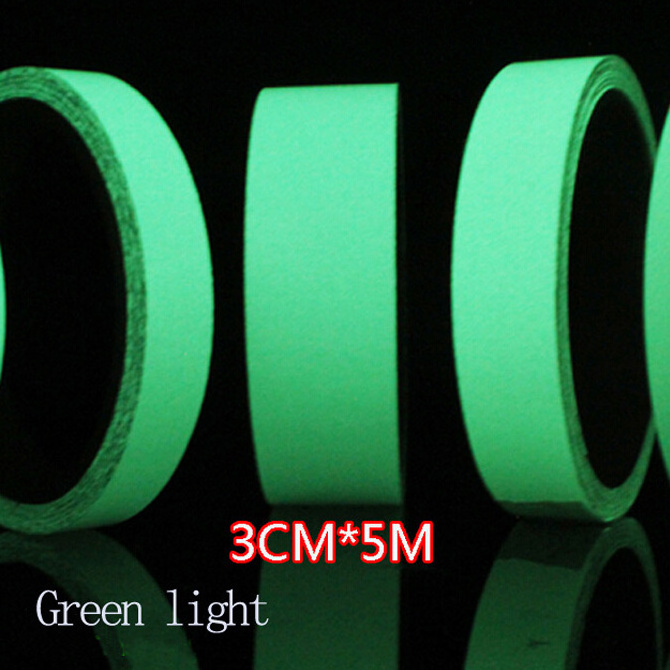 luminous tape self-adhesive glow in dark safety PET vinyl glowing bands roll luminescent lighting material for wall clock