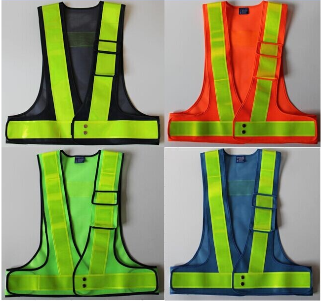 4cm free size adjustable high visibility elastic reflective safety equipment vest or straps for night running riding