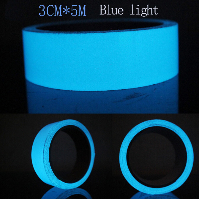 luminous tape self-adhesive glow in dark safety PET vinyl glowing bands roll luminescent lighting material for wall clock