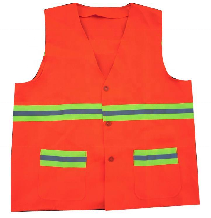 China factory wholesale hi vis en471 class 2 fluorescent yellow orange reflective mesh vest for outside night running safety