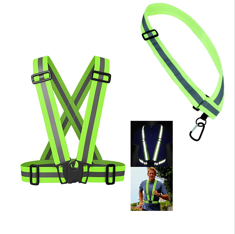 hi viz high light bright blue reflective fluorescent safety vest luminous reflect climbing belt harness gear t shirt for kids