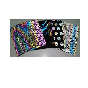 high visibility iridescent rainbow pattern designs printed reflective woven polyester spandex fabric for stylish clothing