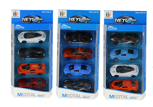 Special design model classic car  Wholesale 4 PCS 1/64 Racing Vehicles Model Toy Miniature Collection Free Wheel Die Cast Metal