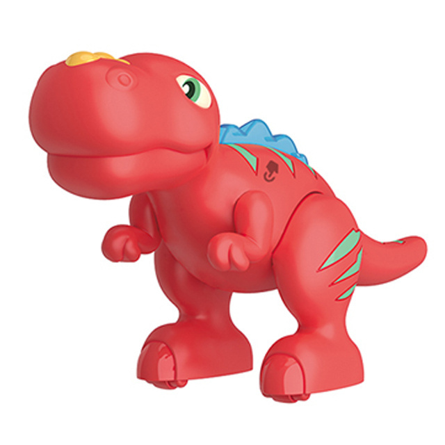 2022 Educational toys Kids Plastic Learning Take Apart Assemble Puzzles Recording Magnetic DIY Cute Dinosaur With Sound