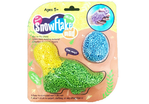 New multi-color mixed rubber snowflake mud Pearl mud environmental friendly non-toxic foam putty non-sticky hands snow putty