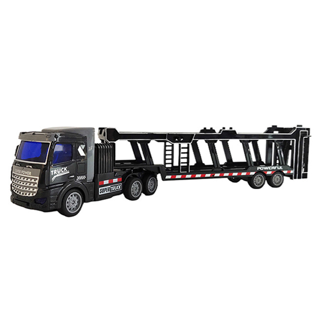 Wholesale four-way remote control trailer 14-inch plastic truck with battery, 4CH remote control container truck rc toys