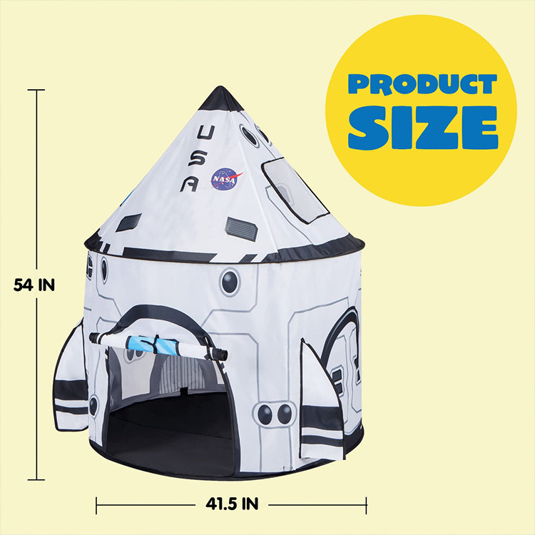 customized  rocket tent children small foldable house material child indoor outdoor play teepee kids tent