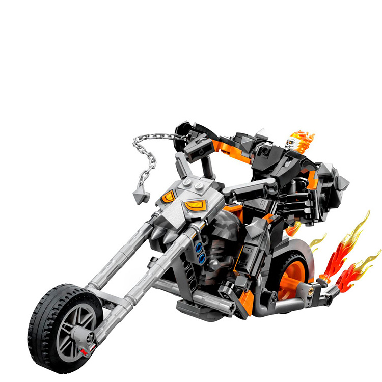 customized  Science and technology mechanical motorcycle assembling building block toys