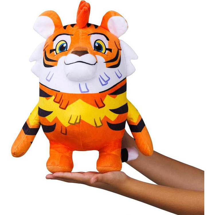 customized  Custom Design Mascot Manufacturer OEM Soft Plush Mascot Costume Tiger Realistic Animal Cartoon Character Mascot