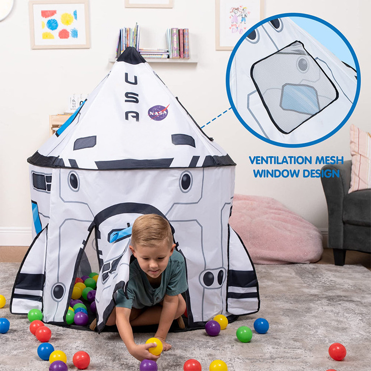 customized  rocket tent children small foldable house material child indoor outdoor play teepee kids tent