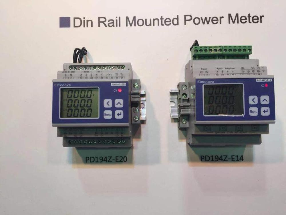 Elecnova DTSY1946A din rail LCD display programmable three phase prepaid meter