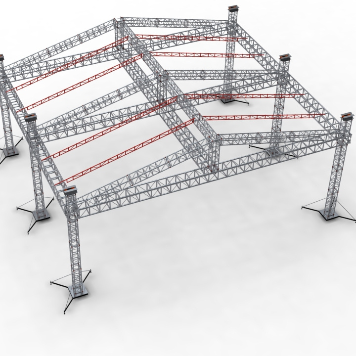 RK High Quality truss stage/event stage system with roof truss for concert/stage truss with stage and cover