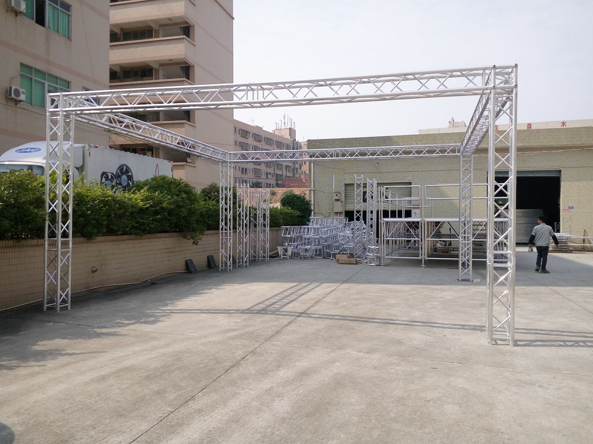 RK High Quality truss stage/event stage system with roof truss for concert/stage truss with stage and cover