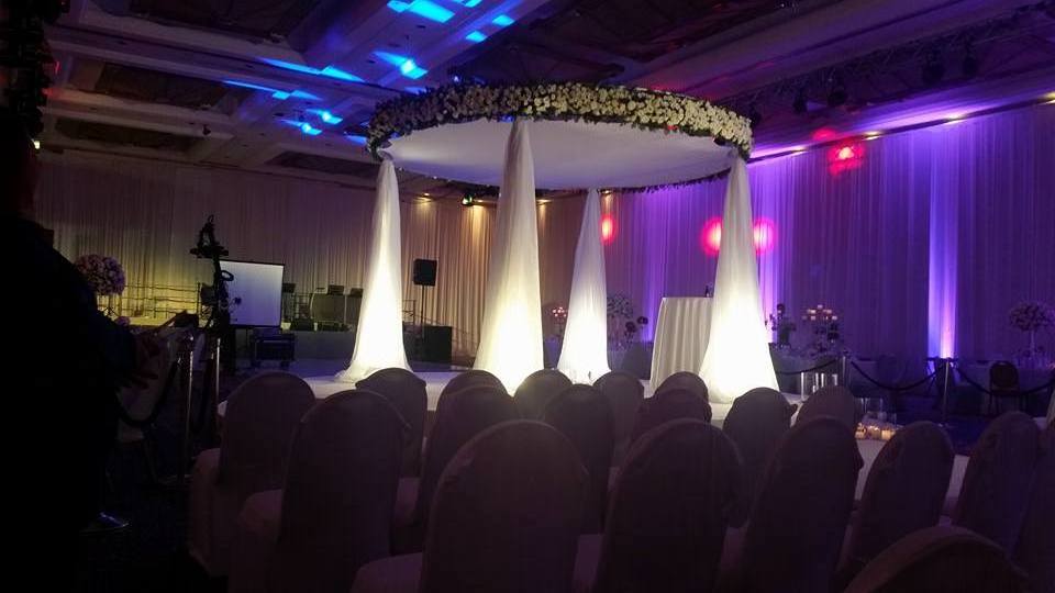 RK Wholesale Pipe And Drape Background Stand Round Wedding Backdrop With Poles For Wedding And Sale