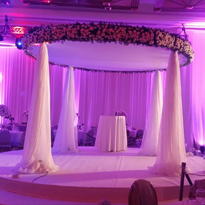 RK Wholesale Pipe And Drape Background Stand Round Wedding Backdrop With Poles For Wedding And Sale