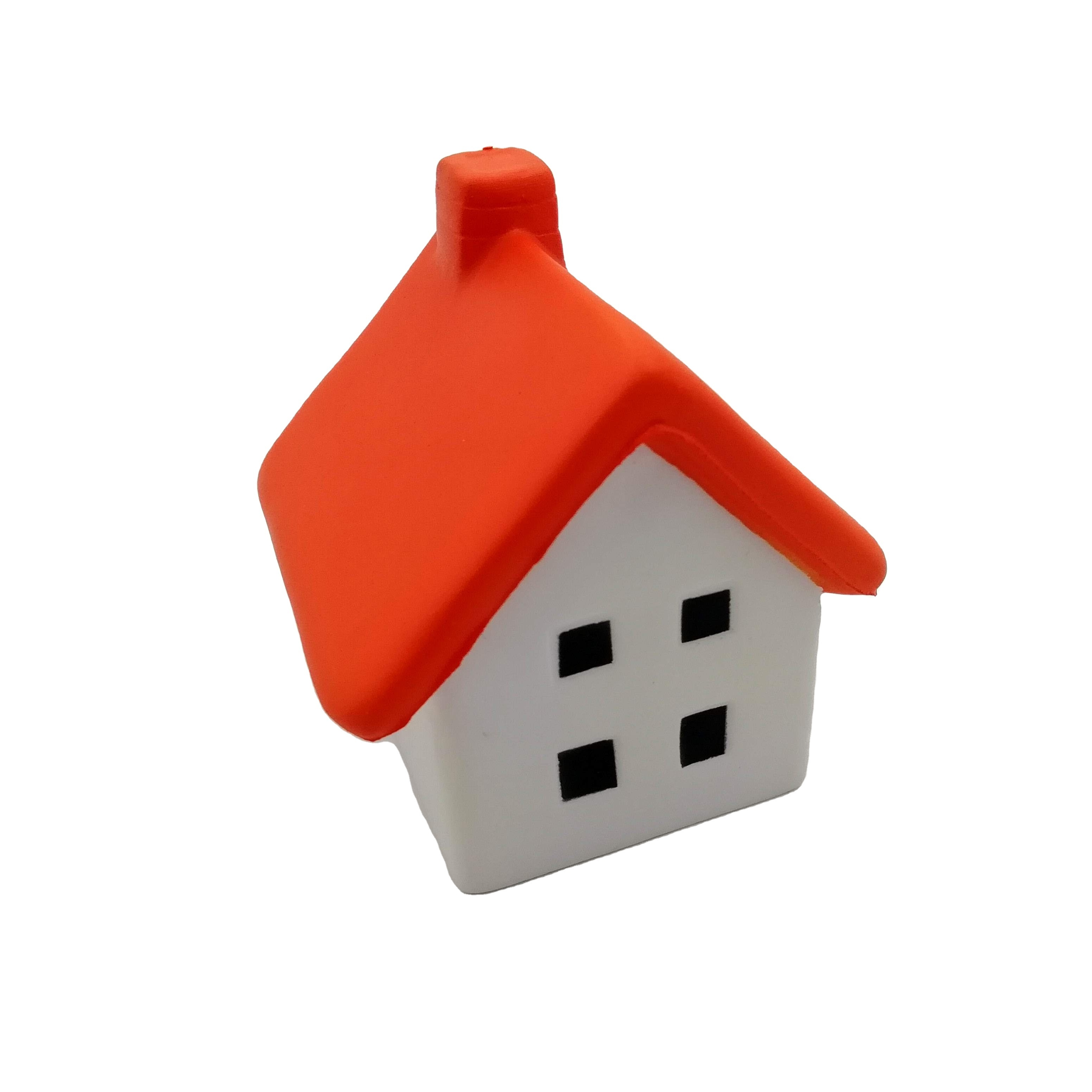 Custom Logo BSCI Factory PU Foam House Shape Stress Reliever House Stress Ball With EN71 TEST