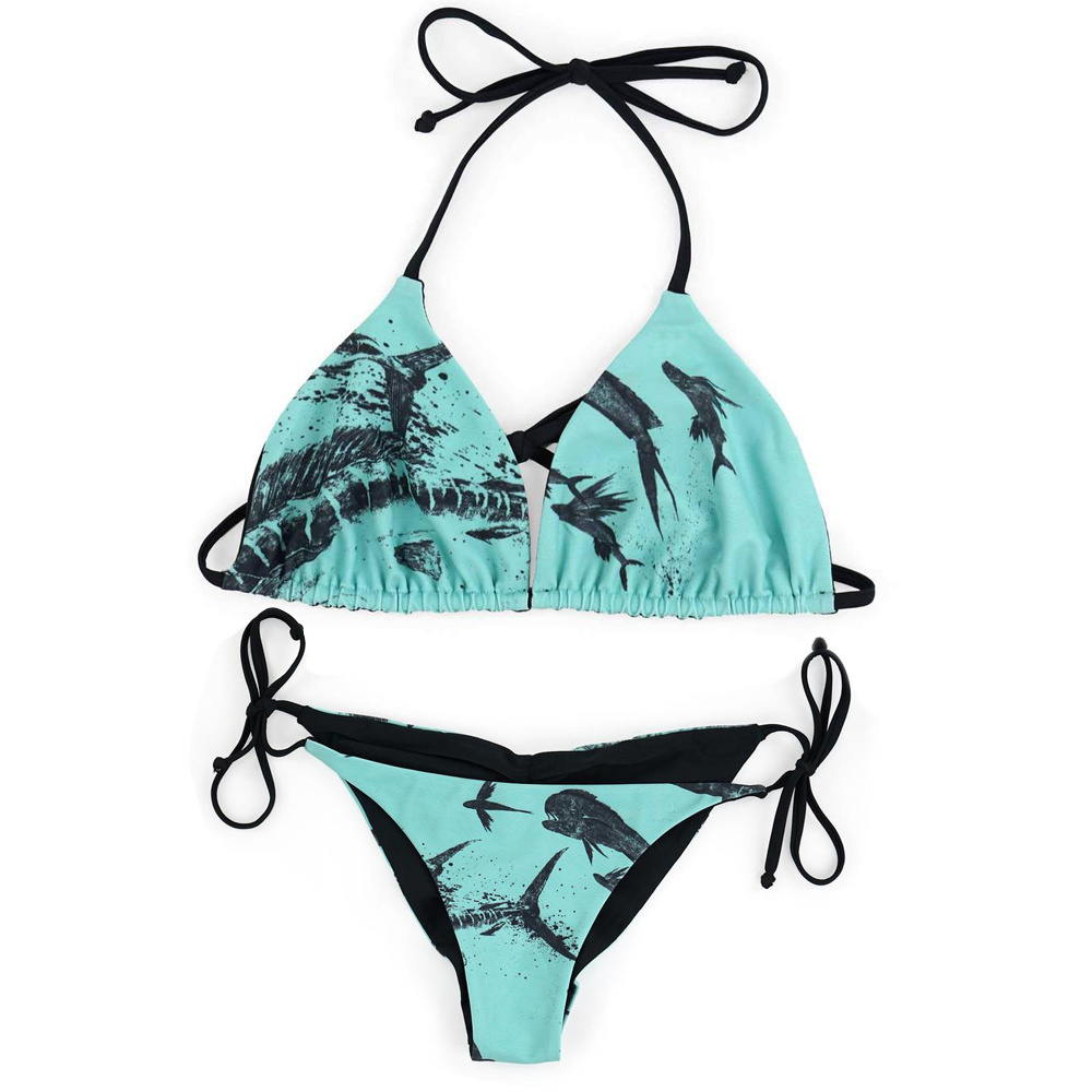 Women Slim Fitted Classic Swim Top Straps Sublimation Bikini Sets Girls' Elastane Nylon Removable Padding Bikini Sets Premium