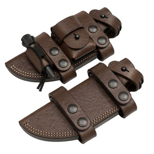 Cowhide Leather Edc Holster For Multitool Sheath Edc Pocket Organizer With Holder For Belt And Flashlight Knife Edc Tool Bag