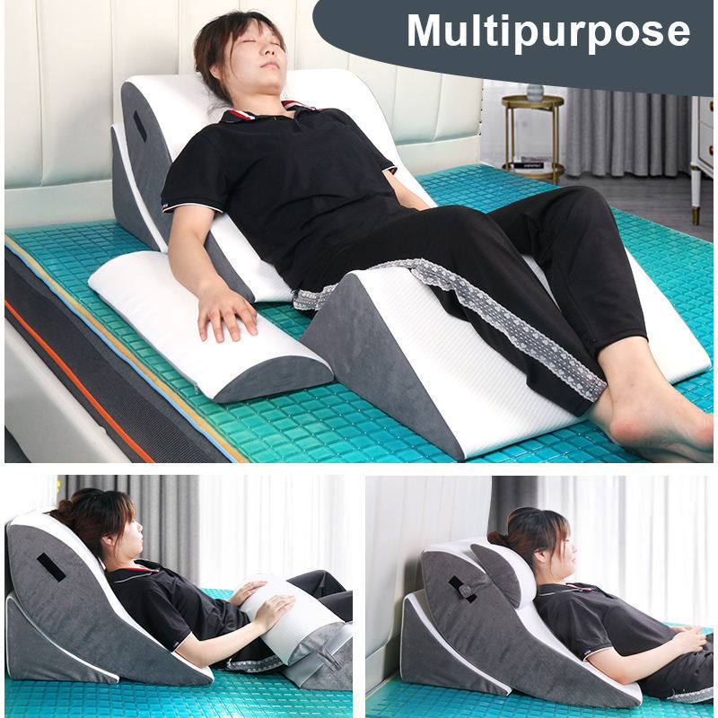 Orthopedic Adjustable Posture Memory Foam Wedge Leg Pillow for sleeper Relief Twisted Spine Sciatica Leg Numbness Back Joint Hip