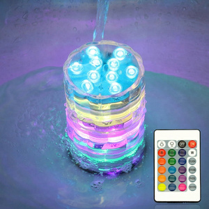 Multicolor RGB Wedding Party Decoration 3 LED Vase Submersible Tea Light with Remote