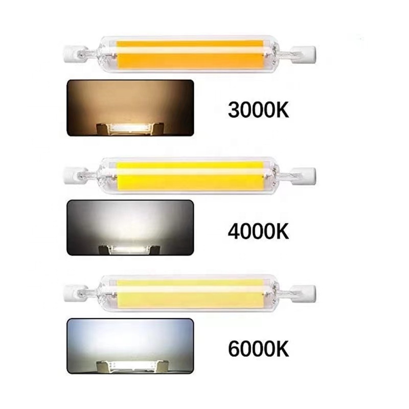 Dimmable R7S Socket 189mm 118mm 78mm LED COB Light Bulb 5W 10W 20W Lamp Holder Glass Tube Replacement Halogen Lamp 110V 220V